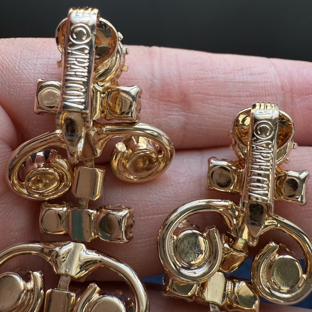 Sarah Coventry rhinestone dangle earrings - Picture 7 of 8